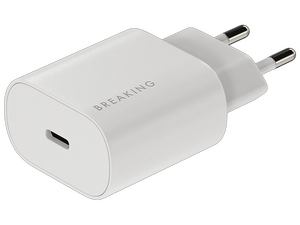 Сетевое зарядное USB устройство ( 1 Type-C выход ) Breaking WC14 , 25 Вт , 5-12 В , 1.5-3 A , белое 