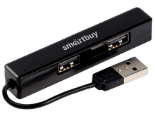 USB HUB SmartBuy SBHA-408-K , 4 порта , чёрный