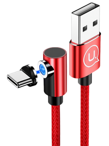 Кабель Usams US-SJ445 U54 джек USB - джек USB Type-C , 2 А , 1 метр , магнитный Type-C , красный