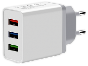 Сетевое зарядное USB устройство ( 3 USB выхода ) Орбита OT-APU36 , 5 В , 3 А , белое