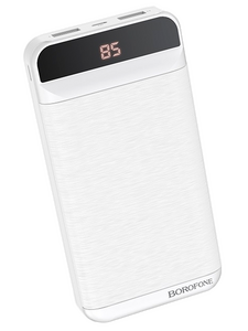 Внешний аккумулятор Borofone BT29A белый ( 3.7 В ) 20000 мАч ; для моб телефонов ( 5 В ) ≈ 11800 мАч