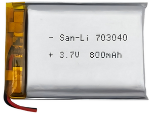 Аккумулятор 3.7 В SL 703040 , 800 мАч , 7*30*40 мм
