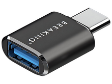 Переходник Breaking 24501 OTG гнездо USB 3.0 - джек USB Type-C , чёрный