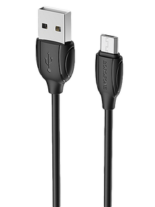 Кабель Borofone BX19 Benefit джек USB - джек micro USB , 1.3 А , 1 метр , чёрный