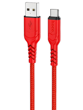 Кабель Hoco X59 Victory джек USB - джек USB Type-C , 3 А , 1 метр , нейлон , красный