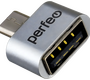 Переходник Perfeo PF_C3004 OTG гнездо USB - джек micro USB , серебристый