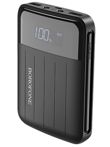 Внешний аккумулятор Borofone BT21 чёрный ( 3.7 В ) 10000 мАч ; для моб телефонов ( 5 В ) ≈ 6000 мАч