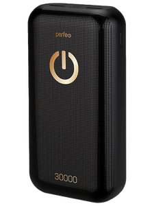 Внешний аккумулятор Perfeo PF_B4300 чёрный ( 3.7 В ) 30000 мАч; для моб телефонов ( 5В ) ≈ 18000 мАч