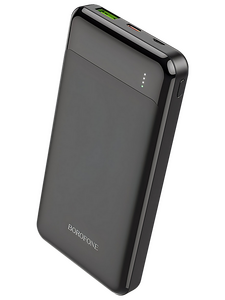 Внешний аккумулятор Borofone BJ19 чёрный (3.7 В) 10000 мАч ; для моб телефон (5 В) ≈ 5900 мАч, QC3.0