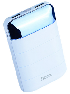 Внешний аккумулятор Hoco B29 голубой ( 3.7 В ) 10000 мАч ; для моб телефонов ( 5 В ) ≈ 6000 мАч