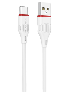 Кабель Borofone BX17 Enjoy джек USB - джек USB Type-C , 3 А , 1 метр , белый