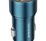 Автомобильное зарядное USB устройство ( 2 USB выхода ) Borofone BZ19B, 18Вт+18Вт, 3A, QC3.0, синее