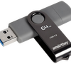 Флеш-накопитель USB 3.0 + USB Type-C 64 Гб SmartBuy Twist Dual , SB064GB3DUOTWK