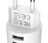 Сетевое зарядное USB устройство ( 2 USB выхода ) Borofone BA23A Brilliant , 5 В , 2.4 А , белое