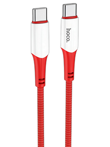 Кабель Hoco X70 Ferry джек USB Type-C - джек USB Type-C , 60 Вт , 3 А , 1 метр , нейлон , красный  