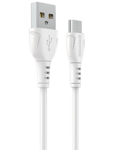 Кабель Borofone BX51 Triumph джек USB - джек micro USB , 2.4 А , 1 метр , белый