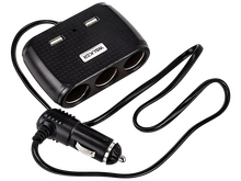 Разветвитель автомобильного прикуривателя ( 3 прикуривателя + 2 USB ) Walker WSC-25 , чёрный