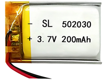 Аккумулятор 3.7 В SL 502030 , 200 мАч , 5*20*30 мм