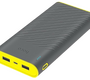 Внешний аккумулятор Hoco B31 серо-жёлтый ( 3.7 В ) 20000 мАч ; для моб телефонов ( 5 В ) ≈ 12000 мАч