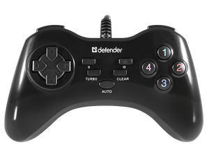 Геймпад проводной ( для ПК ) Defender Game Master G2 , 10 кнопок , чёрный 