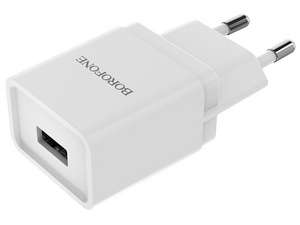Сетевое зарядное USB устройство ( 1 USB выход ) Borofone BA19A Nimble , 5 В , 1 А , белое