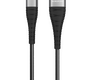 Кабель Borofone BX32 Munificent джек USB - джек USB Type-C , 3 А , 1 метр , нейлон , чёрный 
