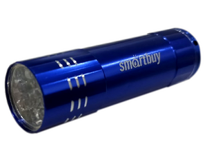 Фонарик ручной SmartBuy SBF-103-B , синий ( 3 батарейки R3 в комплект не входят , 9 LED , 0.5 Вт )