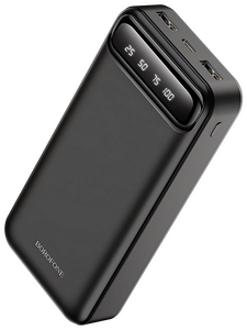Внешний аккумулятор Borofone BJ14A чёрный ( 3.7 В ) 20000 мАч; для моб телефонов ( 5 В ) ≈ 11800 мАч