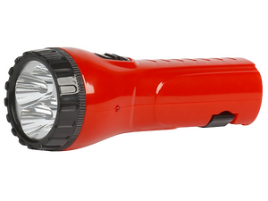 Фонарик ручной SmartBuy SВF-93-R , красный ( встроенный аккумулятор , выдвижная вилка 220 В, 4 LED )