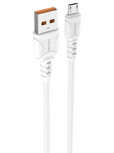 Кабель Denmen D06V джек USB - джек micro USB , 2.4 А , 1 метр , белый