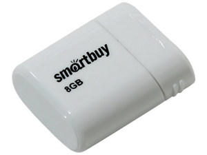 Флеш-накопитель USB 8 Гб SmartBuy Lara Series , мини , белый , SB8GBLara-W 