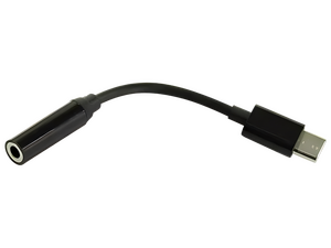 Кабель SmartBuy A221 джек USB Type-C - гнездо 3.5 , 10 см , чёрный , для наушников