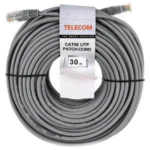 Кабель Telecom NA102--30M Патчкорд , 30 метров , серый