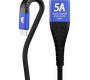Кабель Peston X7 джек USB - джек micro USB , 5 А , 1 метр , чёрно-синий