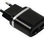 Сетевое зарядное USB устройство ( 2 USB выхода ) Exployd EX-Z-450 , 5 В , 2.4 А + 1 A , чёрное