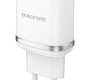 Сетевое зарядное USB устройство ( 1 USB выход ) Borofone BA36A, 18 Вт, 3.6-12В, 1.5-3A, QC3.0, белое