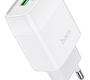 Сетевое зарядное USB устройство ( 1 USB выход ) Hoco C72Q , 18 Вт , 3.6-12 В , 1.5-3 A, QC3.0, белое