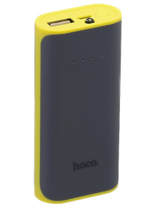 Внешний аккумулятор Hoco B21 серо-жёлтый ( 3.7 В ) 5200 мАч ; для моб телефонов ( 5 В ) ≈ 3120 мАч