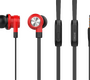 Гарнитура вакуумная ( с кнопкой ответа ) Celebrat D9 , чёрно-красная