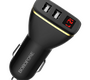 Автомобильное зарядное USB устройство ( 2 USB выхода ) Borofone BZ11 , 2.1 A , дисплей , чёрное 