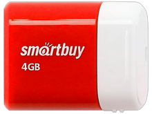 Флеш-накопитель USB 4 Гб SmartBuy Lara Series , мини , красный , SB4GBLara-R