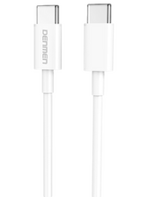 Кабель Denmen D10С джек USB Type-C - джек USB Type-C , 100 Вт , 1 метр , белый