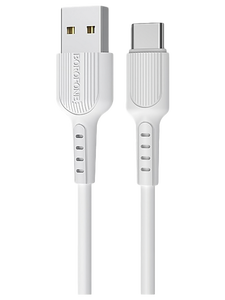 Кабель Borofone BX16 Easy джек USB - джек USB Type-C , 3 А , 1 метр , белый