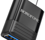 Переходник Borofone BV18 OTG гнездо USB 3.0 - джек USB Type-C , чёрный