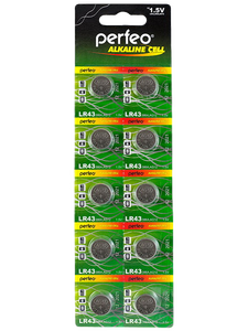 Батарейка часовая AG12 Perfeo ( LR43 , 386A ) BL10 , PF LR43/10BL