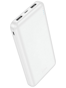 Внешний аккумулятор Hoco J100 белый ( 3.7 В ) 10000 мАч ; для моб телефонов ( 5 В ) ≈ 5900 мАч  