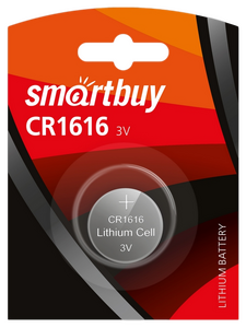 Батарейка дисковая CR1616 SmartBuy Lithium Battery BL1 , SBBL-1616-1B