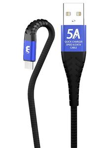 Кабель Peston X7 джек USB - джек micro USB , 5 А , 1 метр , чёрно-синий