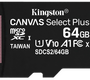 Карта памяти MicroSD 64 Гб Kingston Canvas Select Plus Класс 10 + адаптер SD , SDCS2/64GB