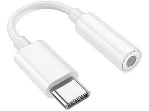Кабель Hoco LS35 джек USB Type-C - гнездо 3.5 , 8 см , белый , для наушников